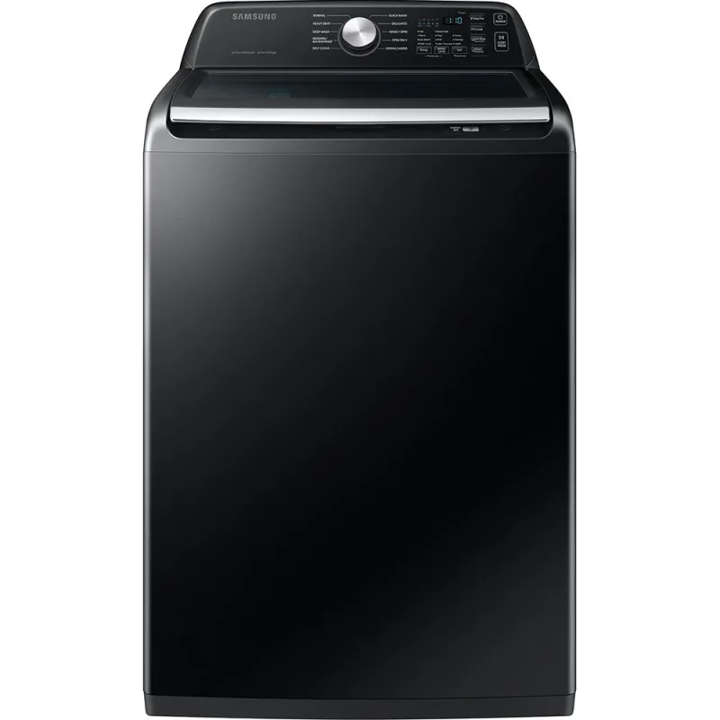 4.6 CuFt Smart Electric Top Load Brushed Black Washer with Active WaterJet