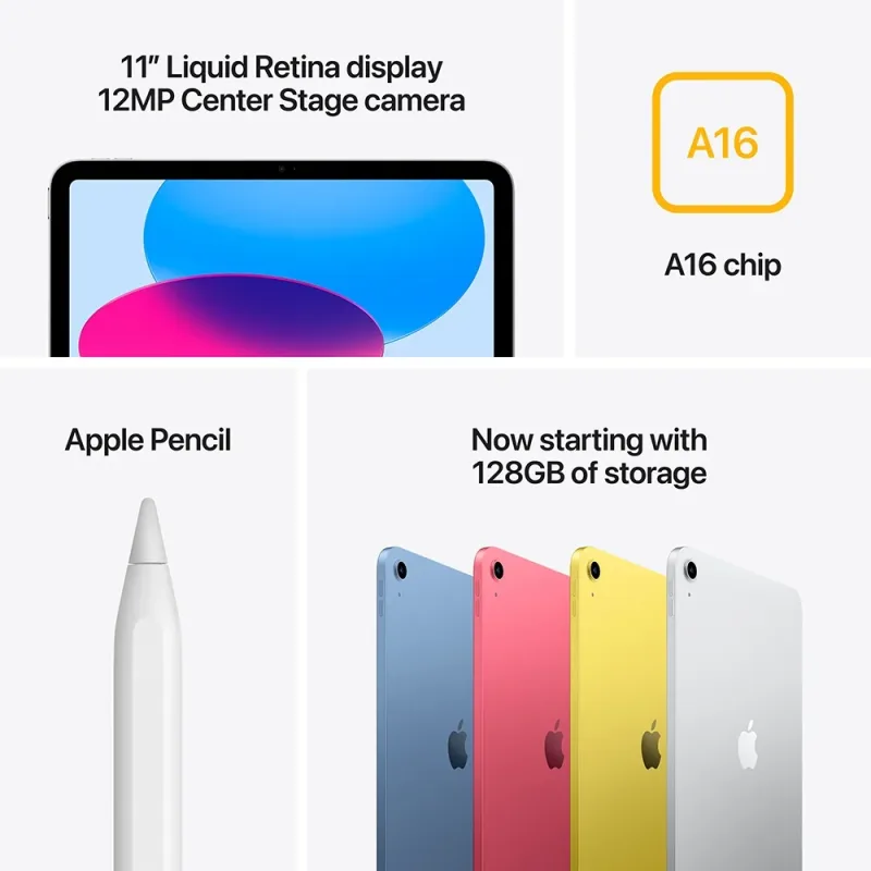 iPad 11'' con chip A16 128GB Wi-Fi - Argento