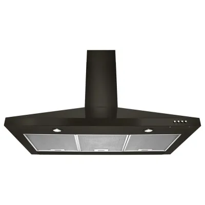 30-inch Contemporary Wall Mount Range Hood - Black Stainless