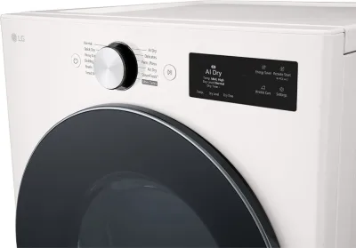 7,4 CuFt slimme voorlader elektrische droger Alpine White met AI Sensing