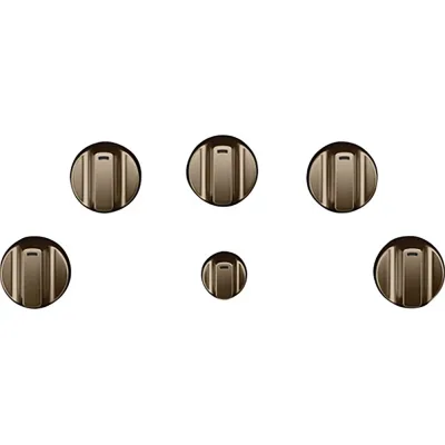 5 Electric Cooktop Knobs - Brushed Bronze