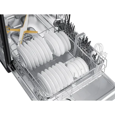 42 dBA Smart Sanitize Hidden Touch Control Dishwasher in White Glass with Smart Dry