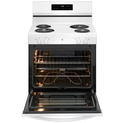 Cuisinière électrique autoportante de 5,3 pi³ en blanc