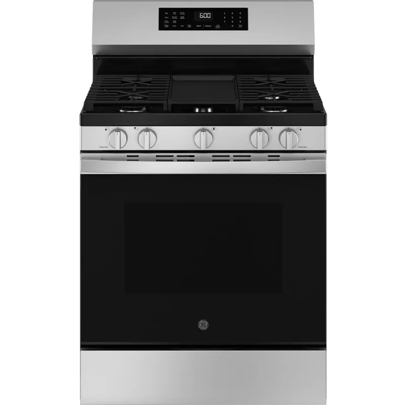 5.3 CuFt Freestanding Gas Range with 1.9 CuFt 1000 Watt Over-The-Range Microwave