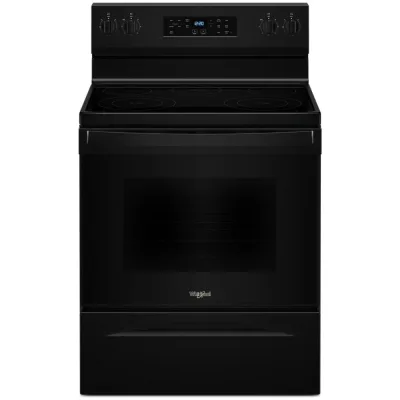 Cocina eléctrica independiente de 5,3 pies cúbicos en negro