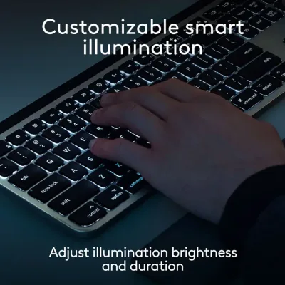 Trådløst scissor-tastatur med baggrundsbelyste taster til MacBook, iMac, iPad – Space Gray