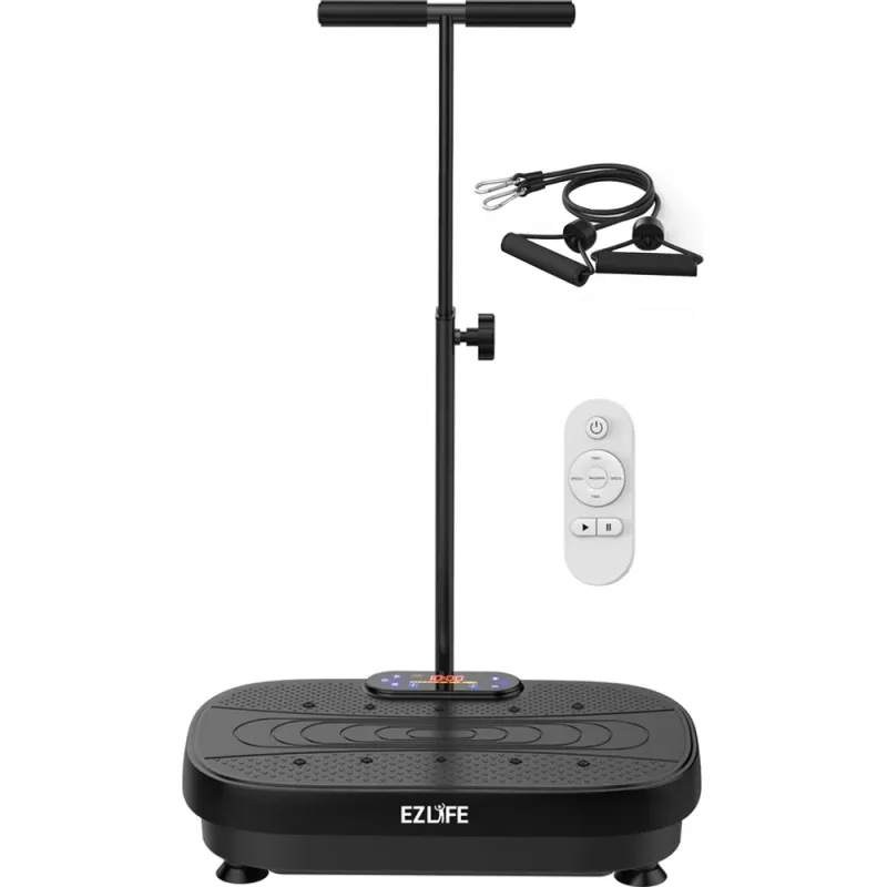 Plataforma vibratoria con asa vertical en forma de T