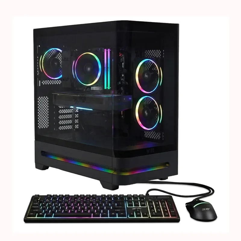 Acer Nitro 85 N85-100-UR35 Sobremesa, procesador AMD Ryzen 7 8700F de 8 núcleos (hasta 5,0 GHz), gráficos NVIDIA GeForce RTX 5070 (988 AI TOPS), 16 GB de memoria DDR5, SSD NVMe PCIe 4.0 de 1 TB, audio Realtek, Realtek Wi-Fi 7, teclado USB, ratón USB, Windows 11 Home