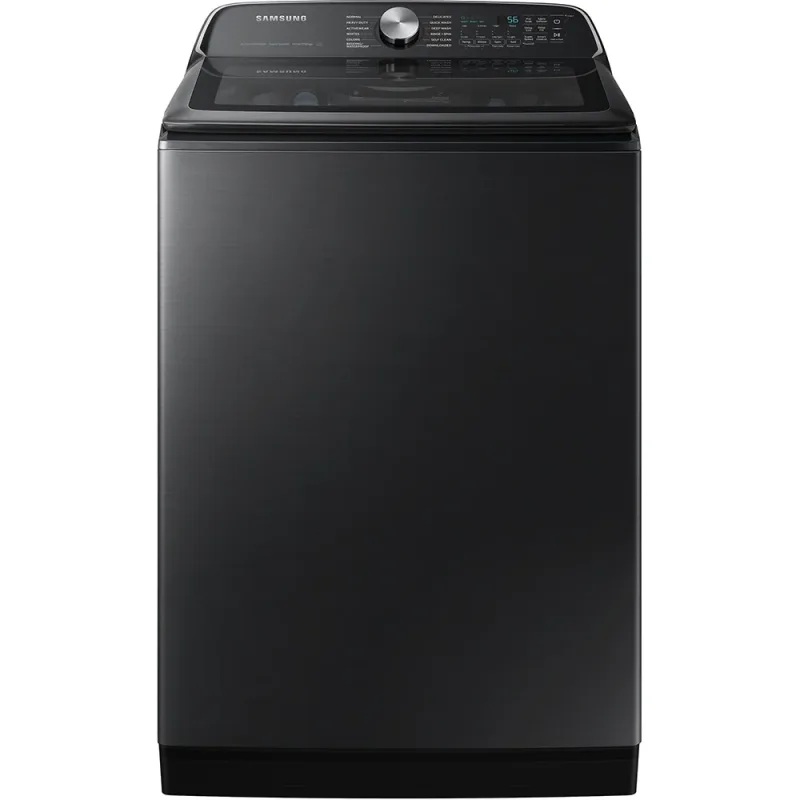 Inteligentna pralka ładowana od góry 5,5 CuFt Super Speed Wash w szczotkowanej czerni