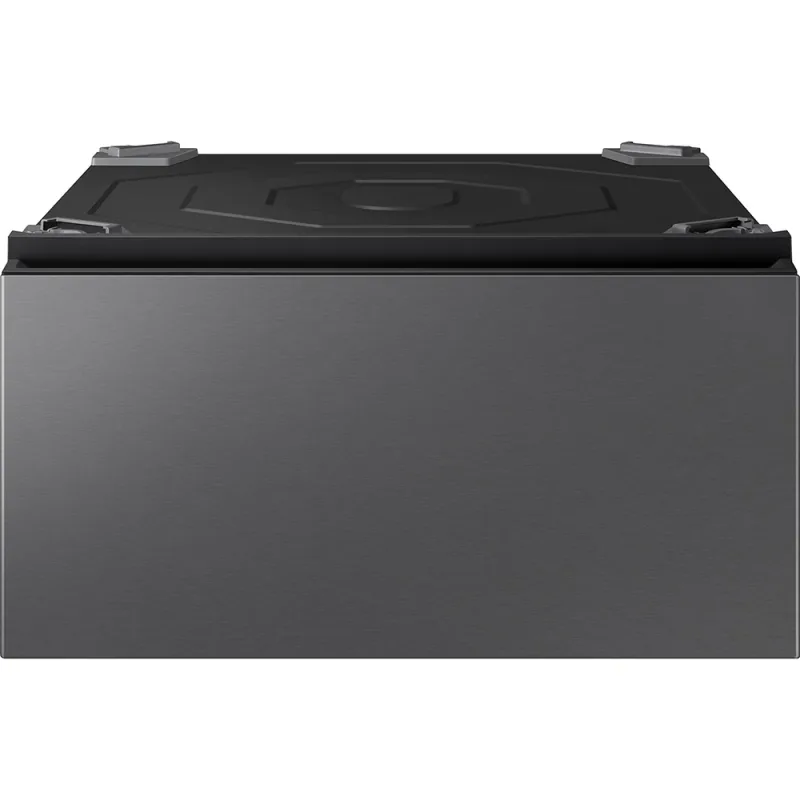 Bespoke AI Laundry Combo™ All-in-One 5.3 CuFt Ultra Capacity Washer with Bespoke AI Laundry Combo™ Pedestal in Dark Steel with Storage Drawer