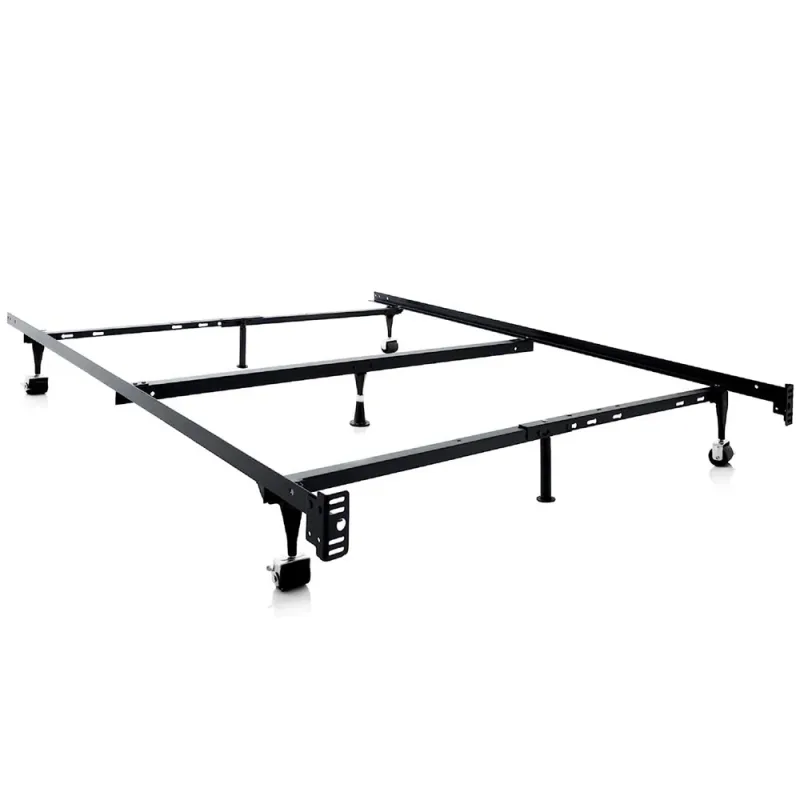 Bastidor de cama ajustable universal con ruedas de 2,5"