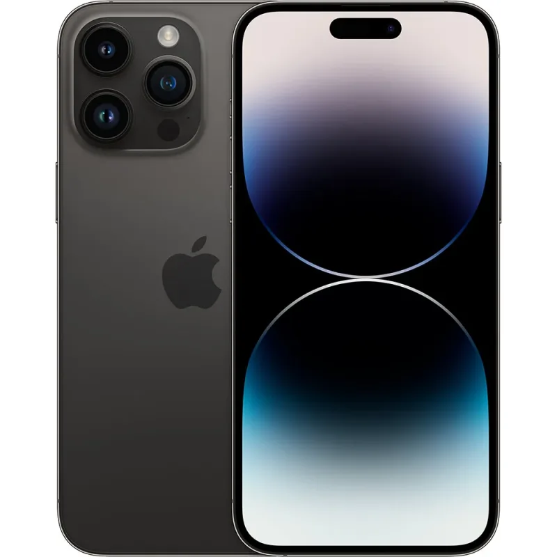 6.7" iPhone 14 Pro Max 128GB Sim-Free Space Black - Preowned with 2-Port PowerPort 24W Wall Charger