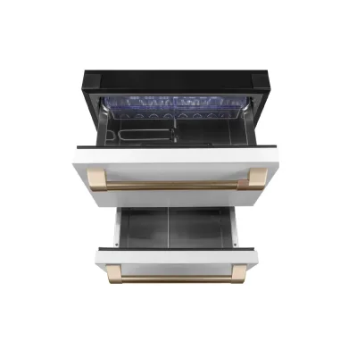 Frigorifero compatto da 5,7 Cu Ft con doppio cassetto integrato - Bianco opaco