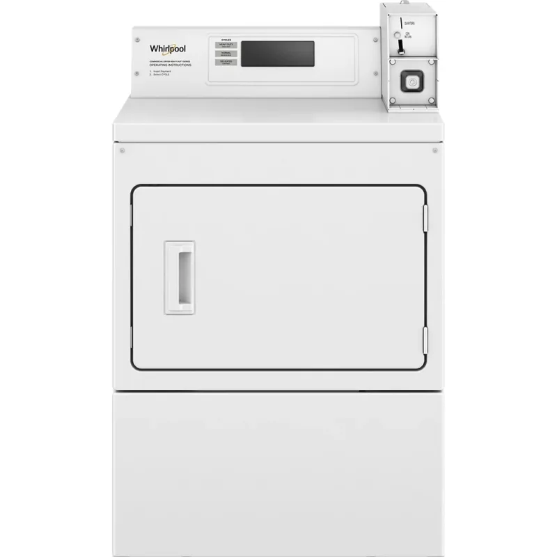 Komercyjna pralka górnoładowana 3.3 CuFt z komercyjną suszarką elektryczną ładowaną od przodu 7.4 CuFt w kolorze białym