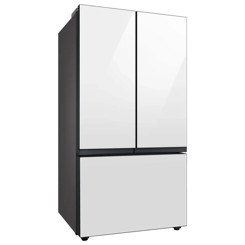 30.0 CuFt Bespoke Smart French Door Refrigerator in White Glass with Beverage Center™