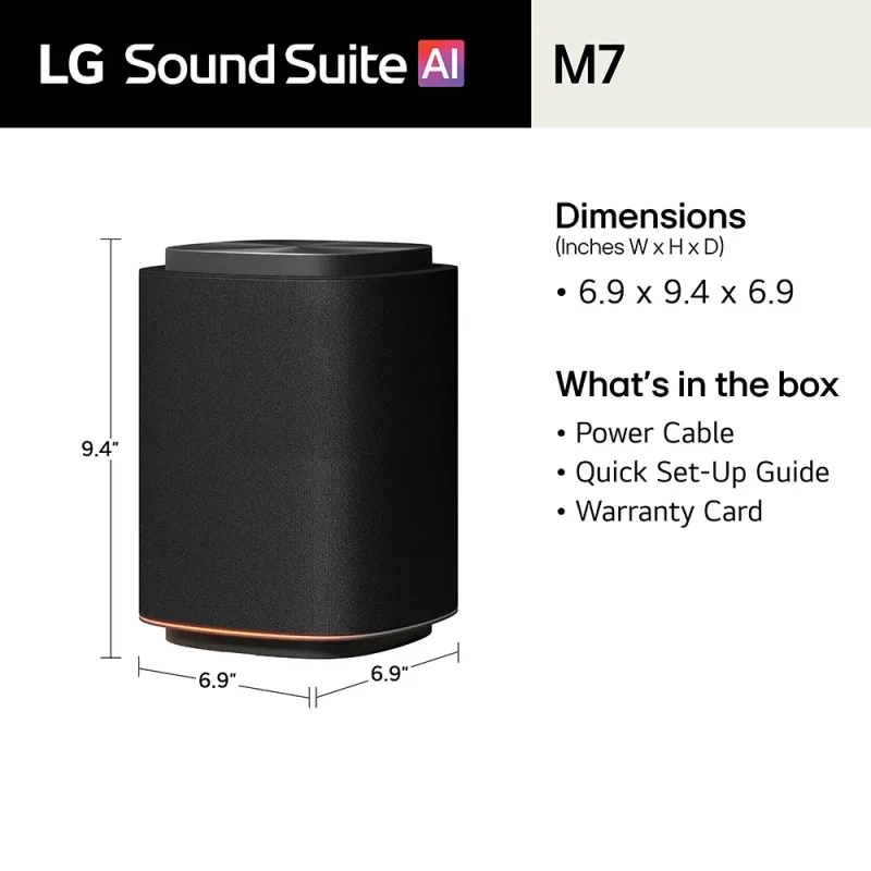 Sound Suite M7 langaton spatiaalinen kaiutin Dolby Atmos FlexConnect -tuella
