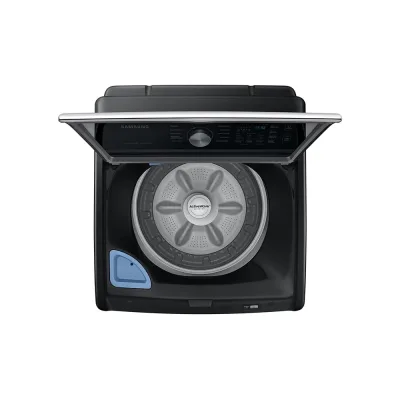 4,6 CuFt Smart Elektro-Toploader-Waschmaschine in Brushed Black mit Active WaterJet