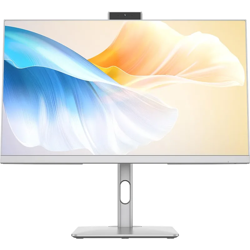27" ekran dotykowy Intel N200 Quad Core 4GB pamięci 128GB pamięci masowej Cortana, kamerka internetowa 2MP Windows 11 Home (tryb S) All-in-One - szary (odnowiony)