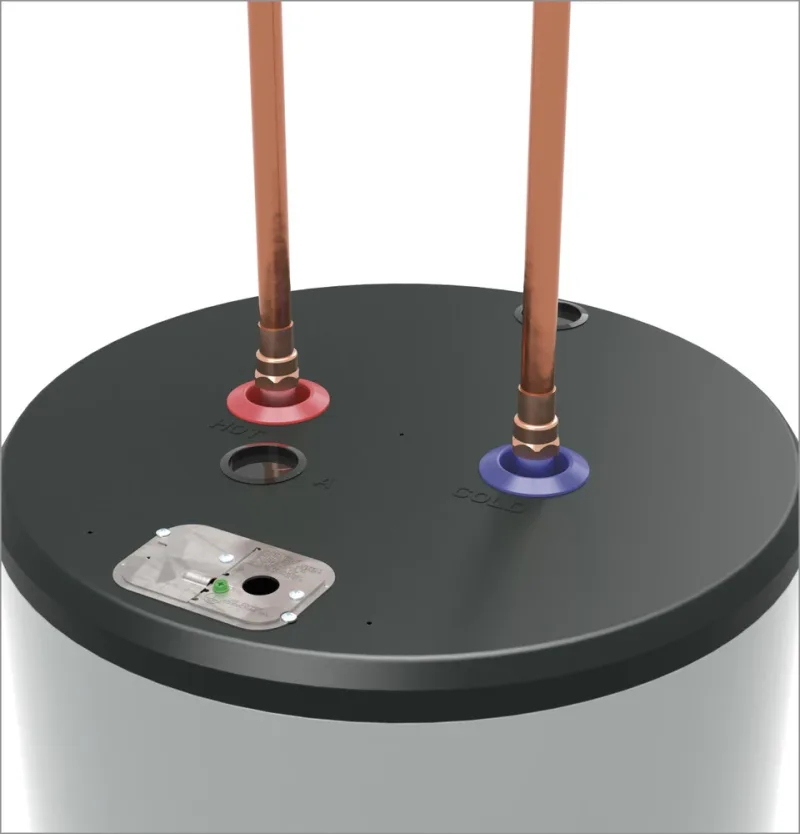 Termoacumulador elétrico de baixo perfil com entrada superior 26 Galões