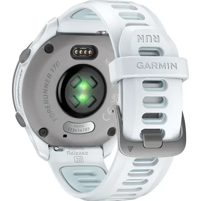 Forerunner® 170 Music Whitestone con cinturino Whitestone/Cloud Blue