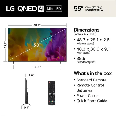 55" Class QNED AI QNED7SB Mini LED 4K Smart TV