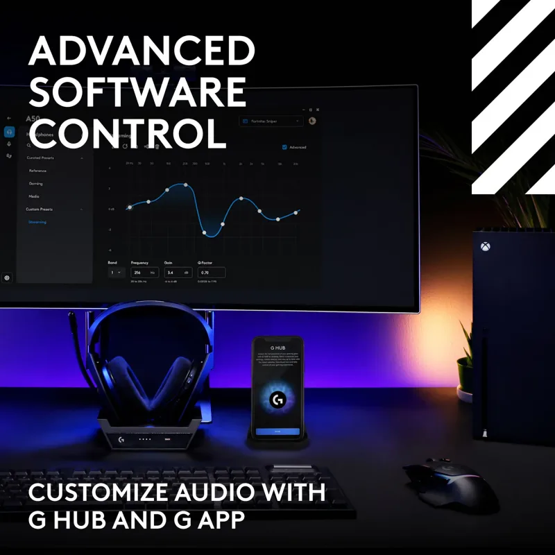Logitech G A50 LIGHTSPEED trådløst gaming-headset + basestasjon