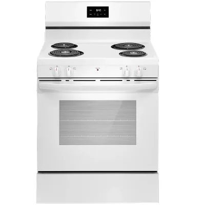 Cocina eléctrica independiente de 5,3 pies cúbicos en blanco
