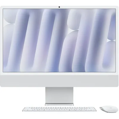 Komputer Desktop iMac 24'' dengan Chip M4 - Silver (Akhir 2024)