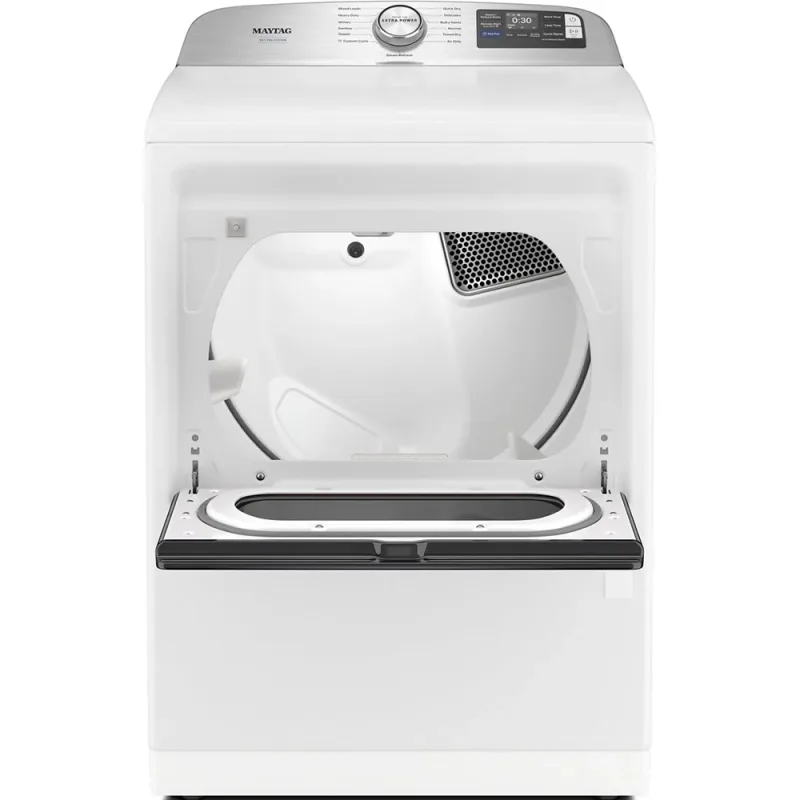 Secador a gás inteligente Pet Pro de carga superior branco com 7,4 pés cúbicos