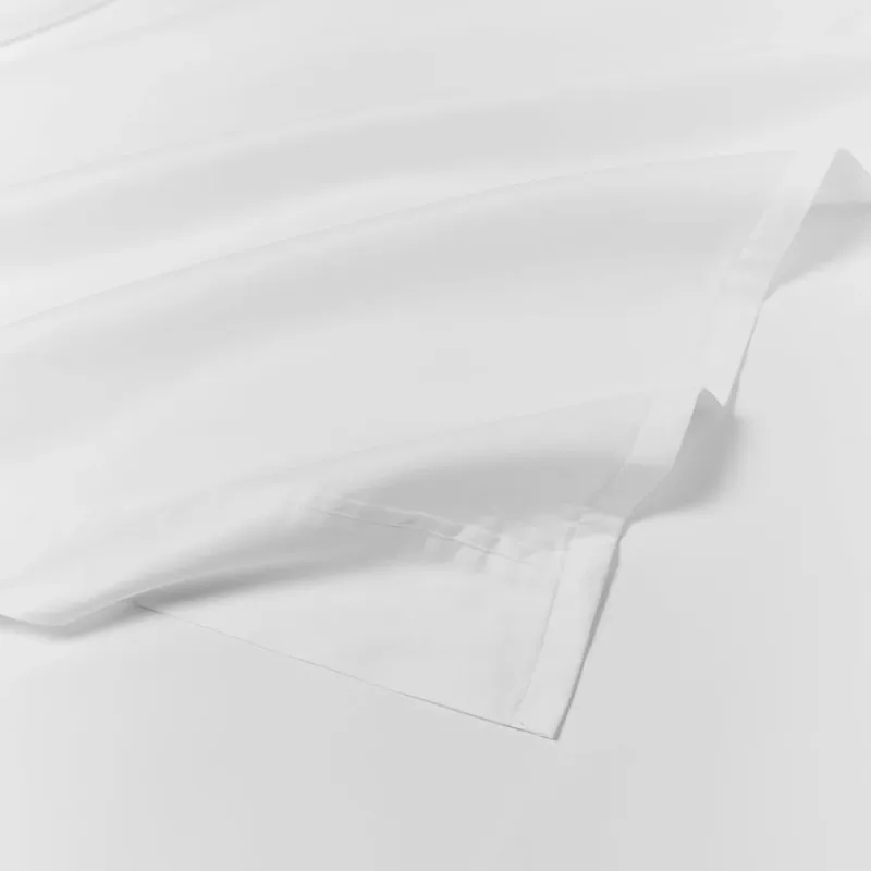 Juego de sábanas individuales de 100% algodón Pima en blanco | Suavidad sedosa y confort duradero