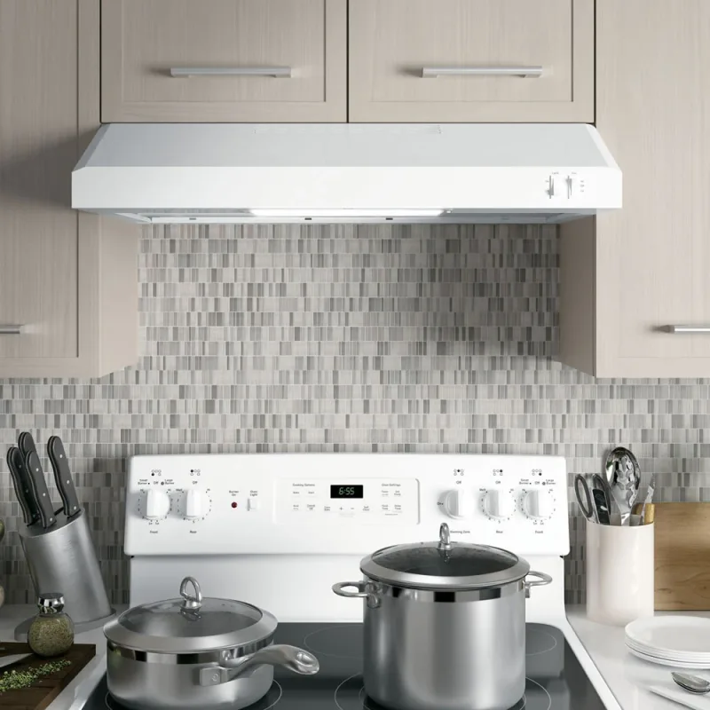 Exaustor de 30" para baixo do armário, 200 CFM - Branco