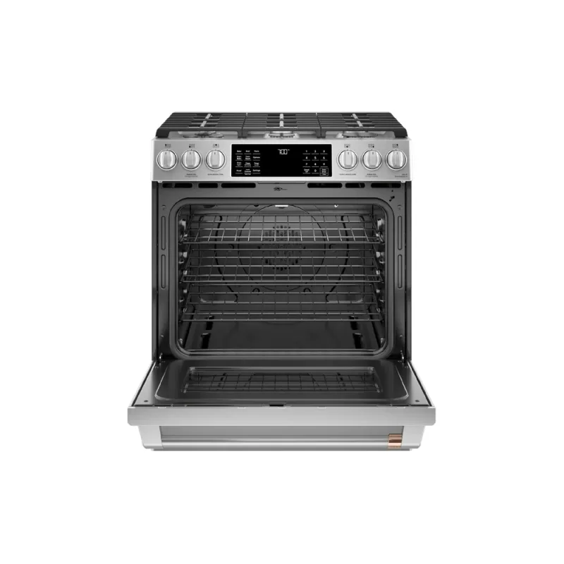 30-inch Smart Slide-In, Front-Control, Gas Range with Convection Oven - Stainless Steel