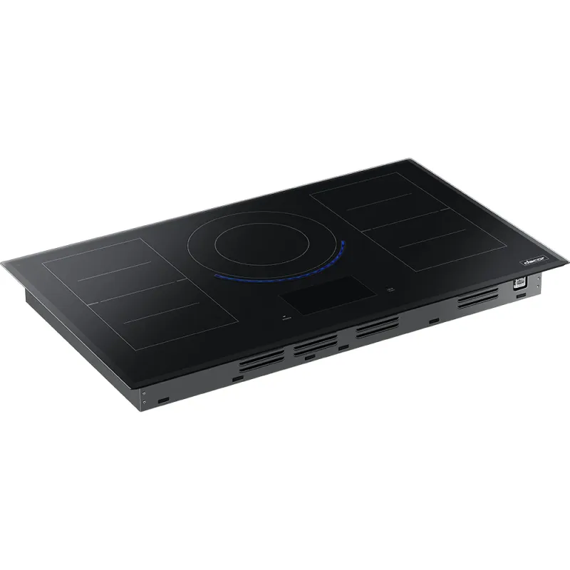 36" slimme 9-pits inductiekookplaat in zwart met Flex Zone™
