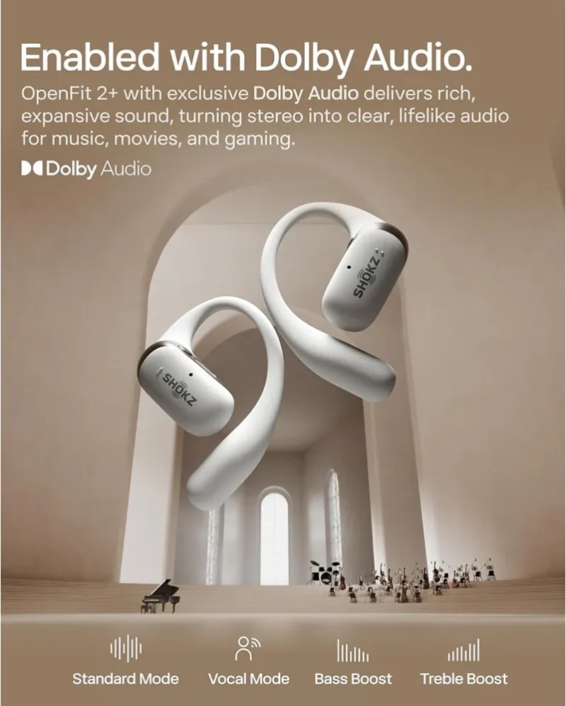 OpenFit 2+ True Wireless graue Ohrhörer