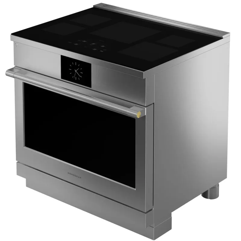 36" professionele inductiefornuis met 5 kookzones