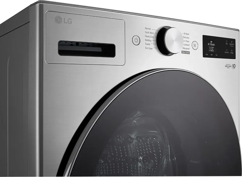 5.0 CuFt スマートドラム式洗濯機 グラファイトスチール AI DD® 搭載インテリジェンス機能
