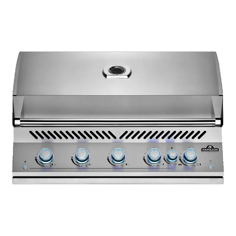 Parrilla de acero inoxidable Serie 700 de 78.000 BTU con 6 quemadores y quemador trasero infrarrojo