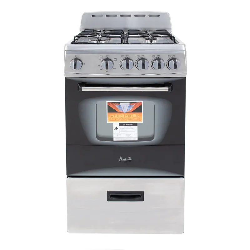 2.2 CuFt Freestanding Gas Range in Stainless Steel