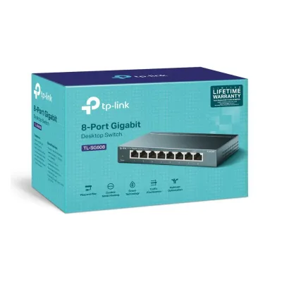 8-port Gigabit desktop-switch - sort