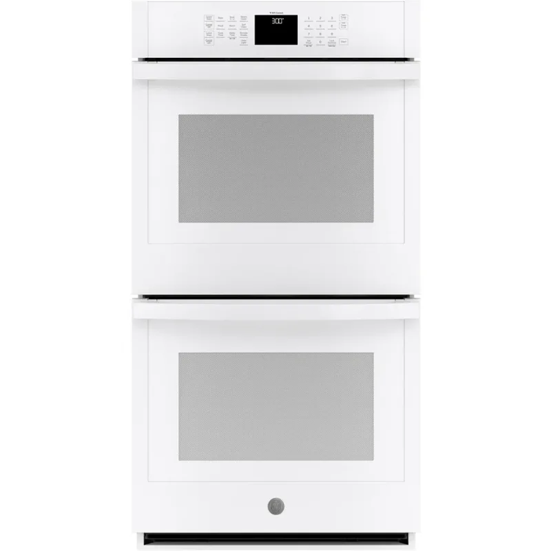 30'' Smart Self-Cleaning Double Wall Oven in White with 12-Hour Shut-Off Capability