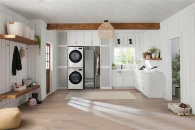 7,4 CuFt slimme voorlader elektrische droger Alpine White met AI Sensing