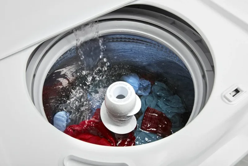3.8 CuFt Electric Top Load White Washer with High-Efficiency Agitator and Wash System
