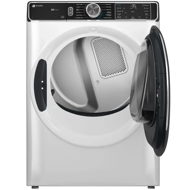 7.8 CuFt Smart Front Load White Gas Dryer with Steam and Sanitize Cycle