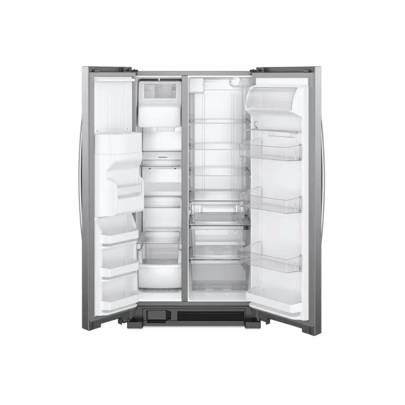 Frigorífico side-by-side de 25,0 pies cúbicos en acero inoxidable