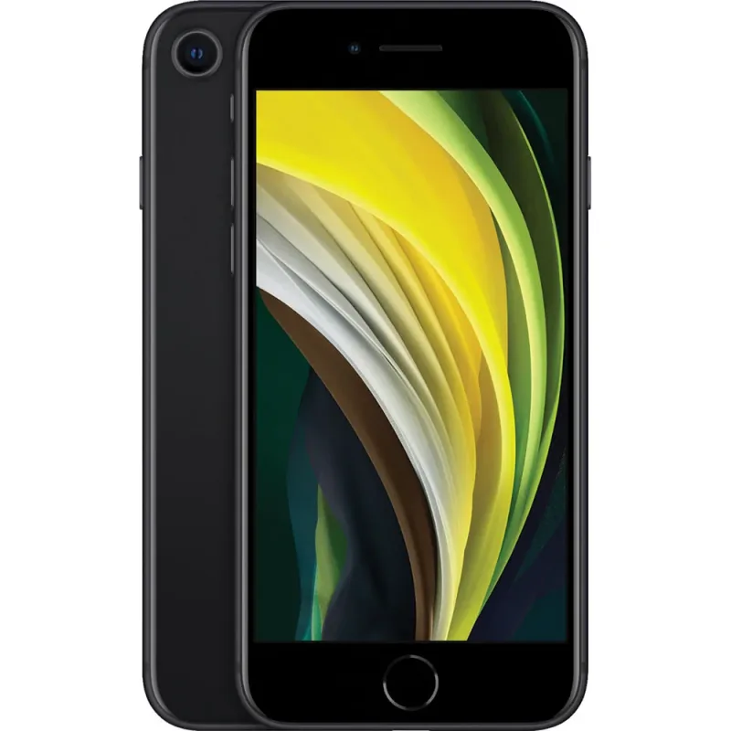 4.7" iPhone SE 64GB Unlocked Black Smartphone - Preowned with 2-Port PowerPort 24W Wall Charger