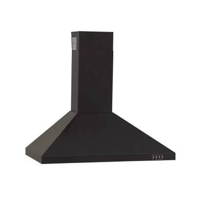 30-inch Contemporary Wall Mount Range Hood - Black Stainless