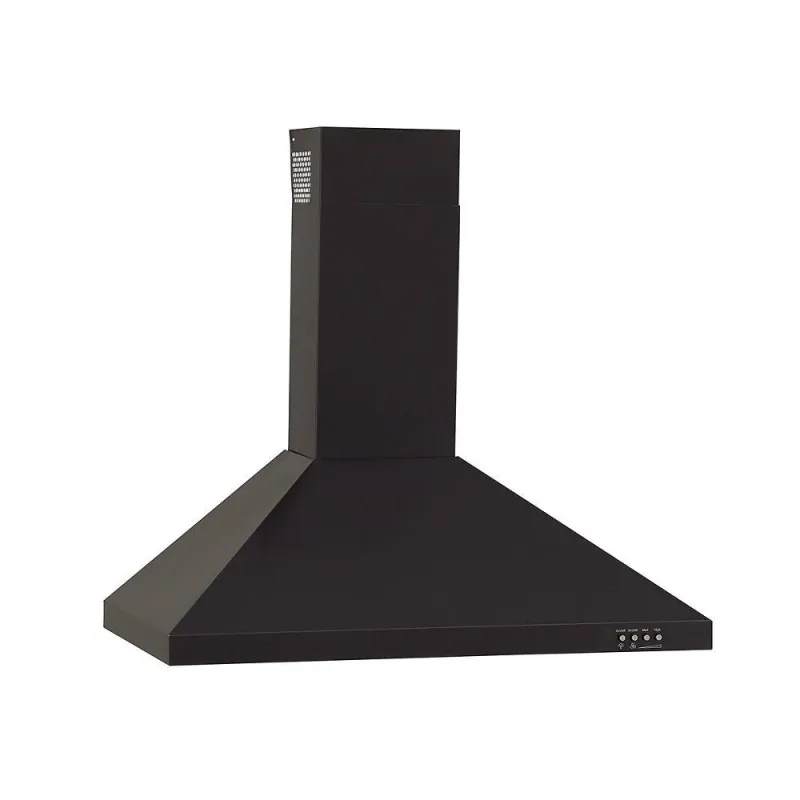 30-inch Contemporary Wall Mount Range Hood - Black Stainless