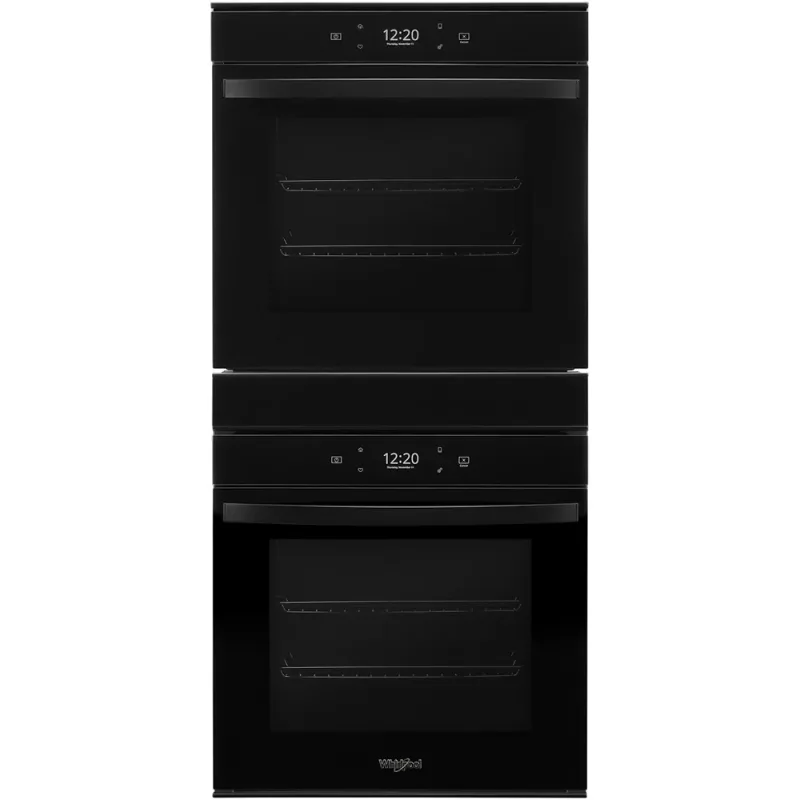 24" Smart Self-Cleaning Electric True Convection Double Wall Oven in Black with Convection