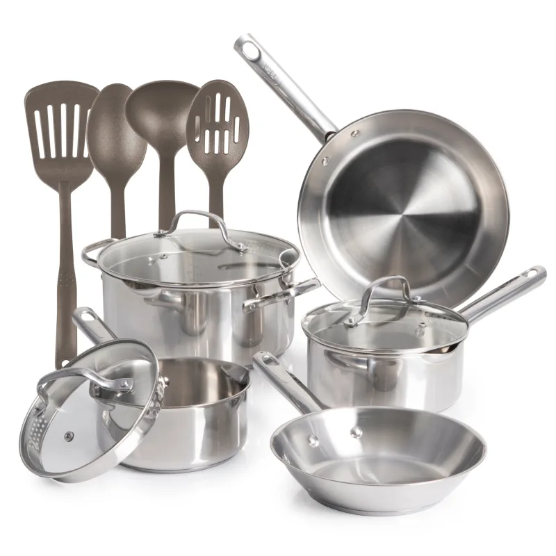 T-FAL ESSENTIALS PRO RUSTFRIT STÅL 12-DELT SÆT