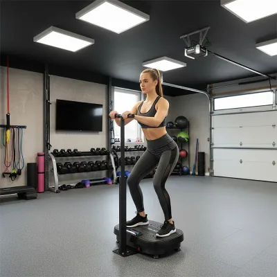 Vibrationsplatform med opretstående T-bar-håndtag